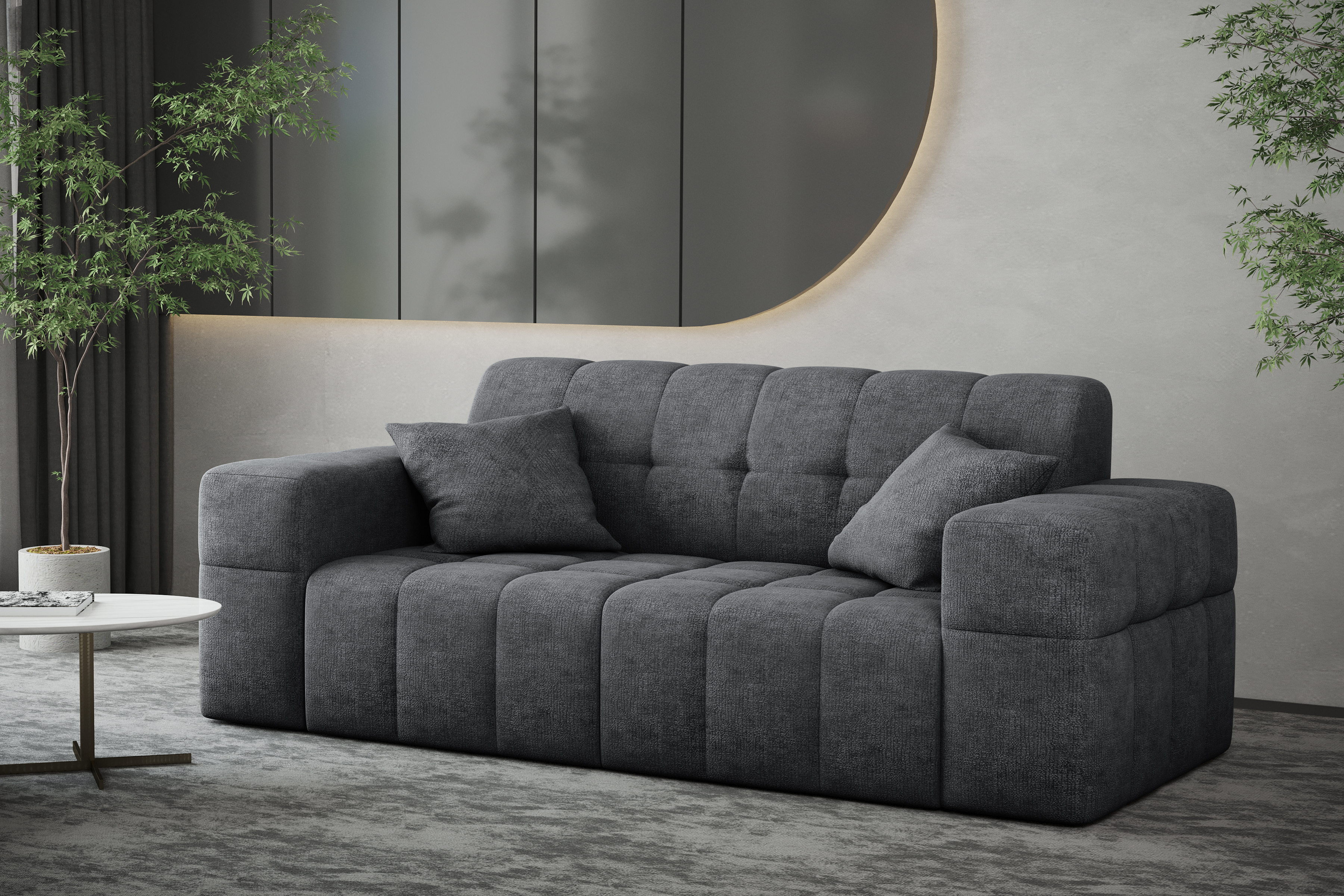 Sofa 2-Sitzer Balia Grau