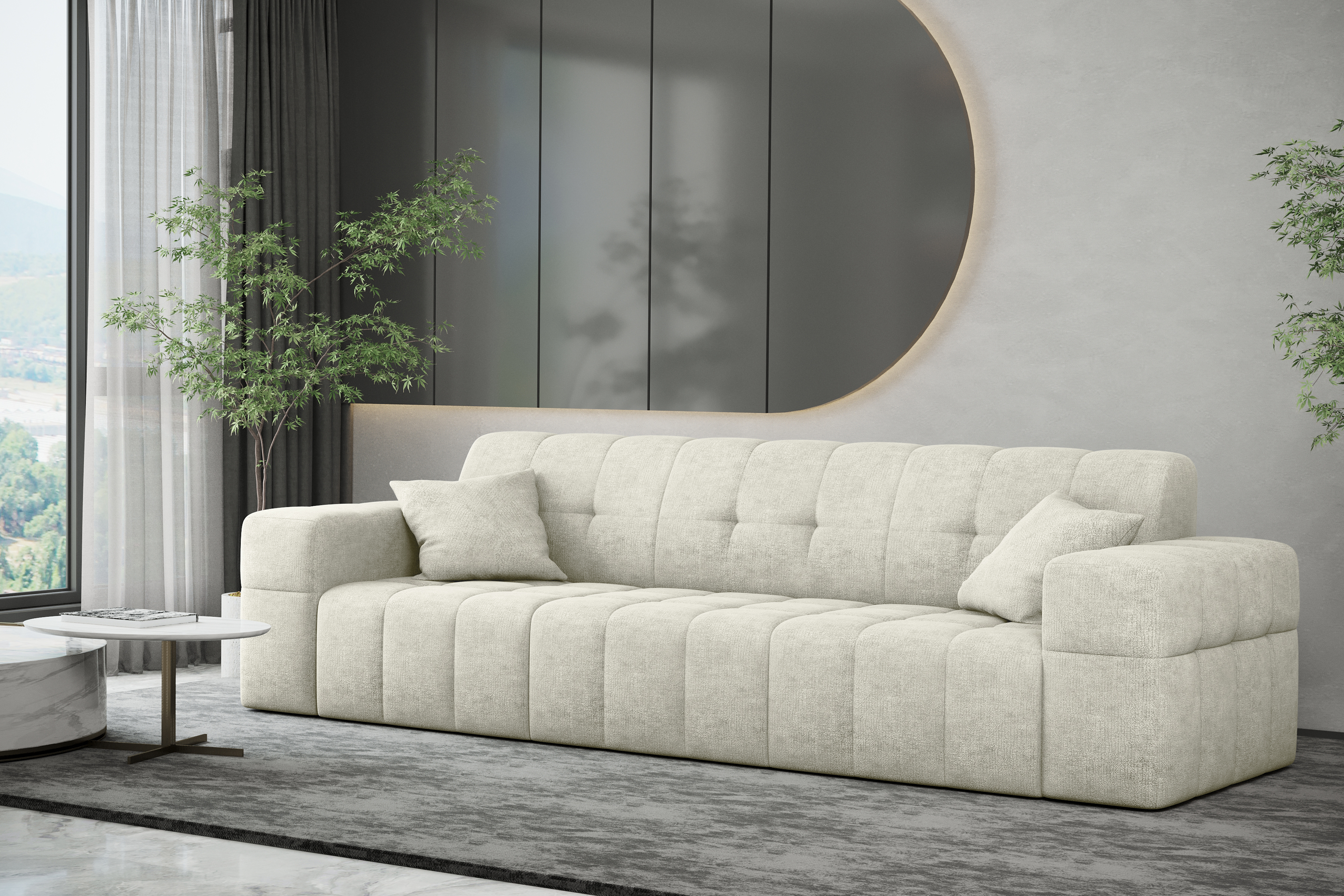Sofa 3-Sitzer Balia creme