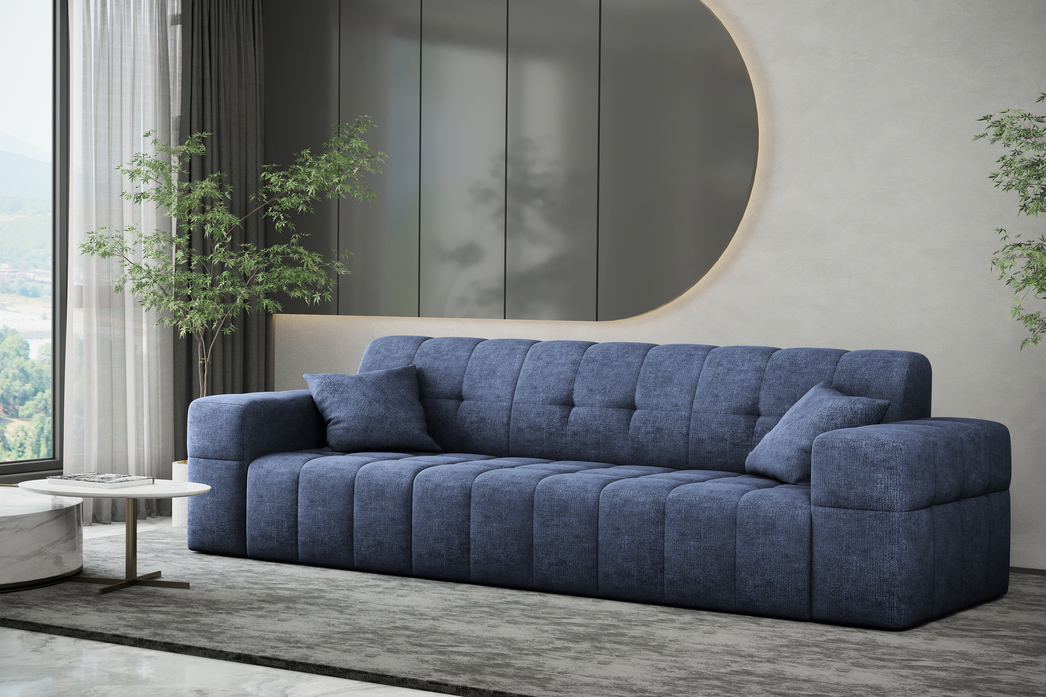 Sofa 3-Sitzer Balia Dunkelblau