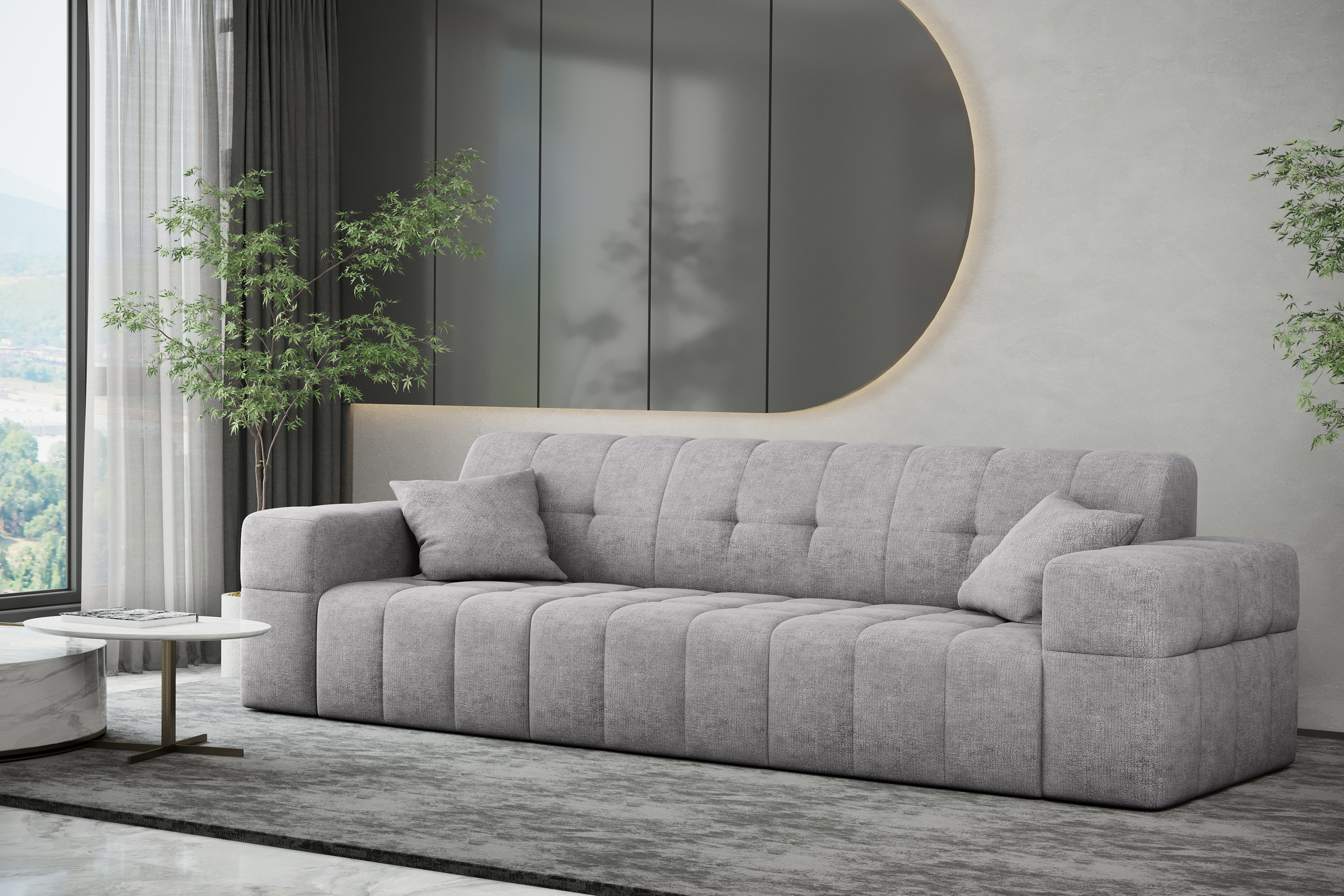 Sofa 3-Sitzer Balia Hellgrau