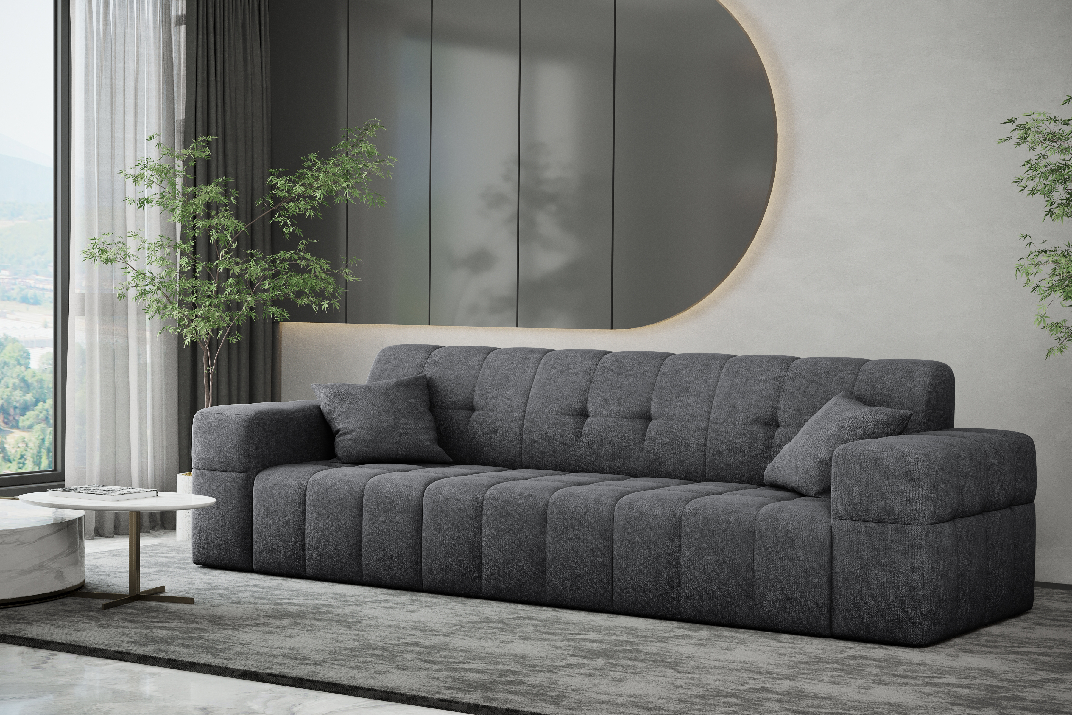 Sofa 3-Sitzer Balia Grau