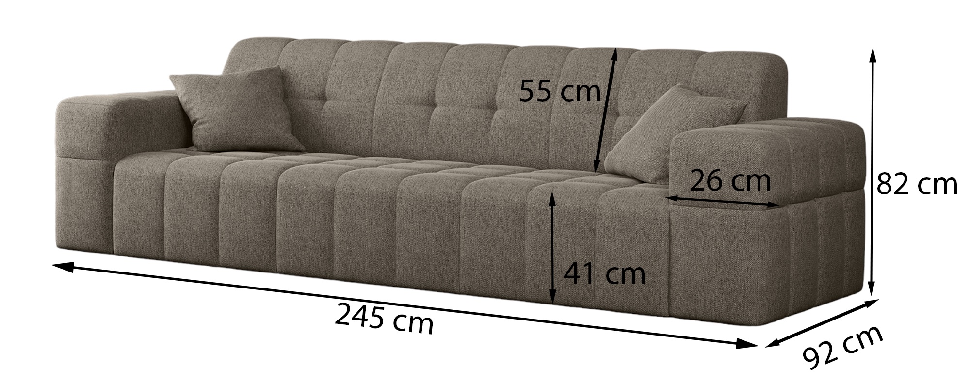 Sofa Balia 3-Sitzer Abmessungen
