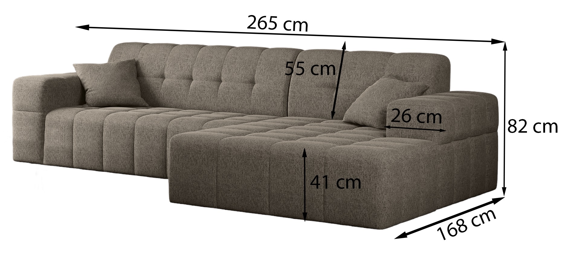 Ecksofa L Balia Abmessungen