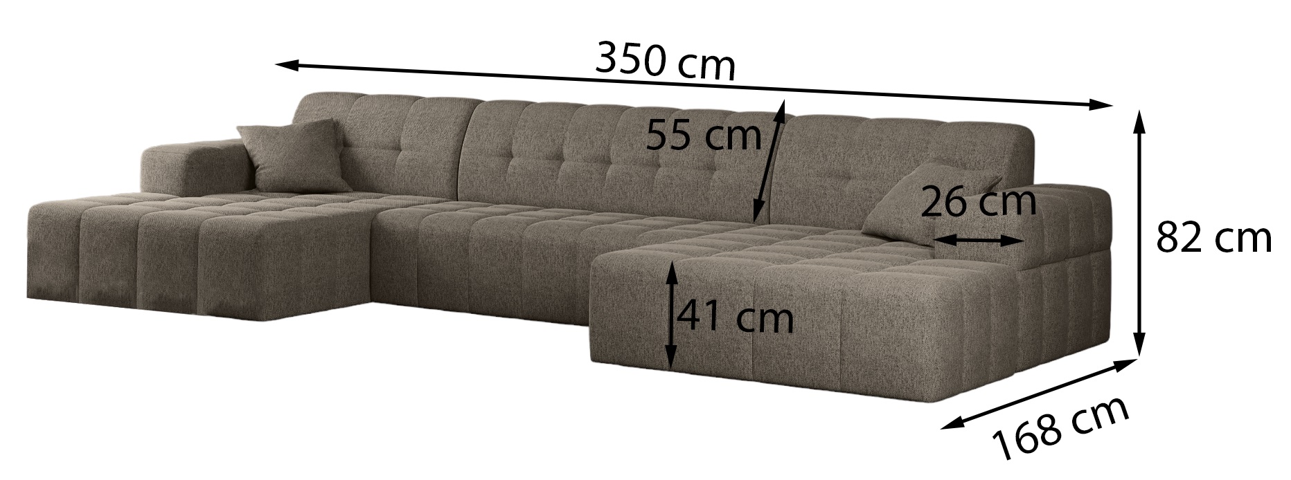 Ecksofa U Balia Abmessungen