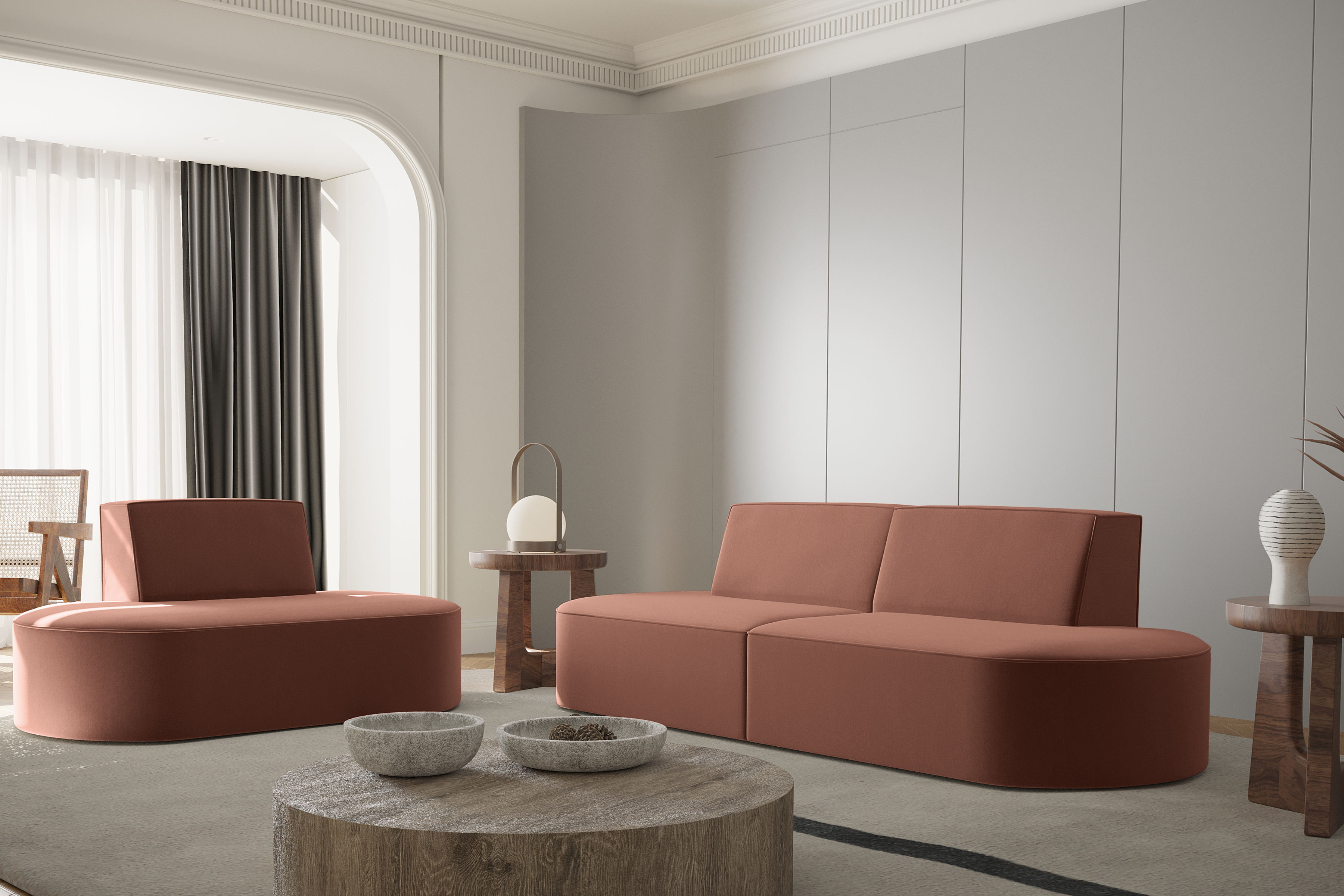 Sessel Dalia 2-Sitzer Rot