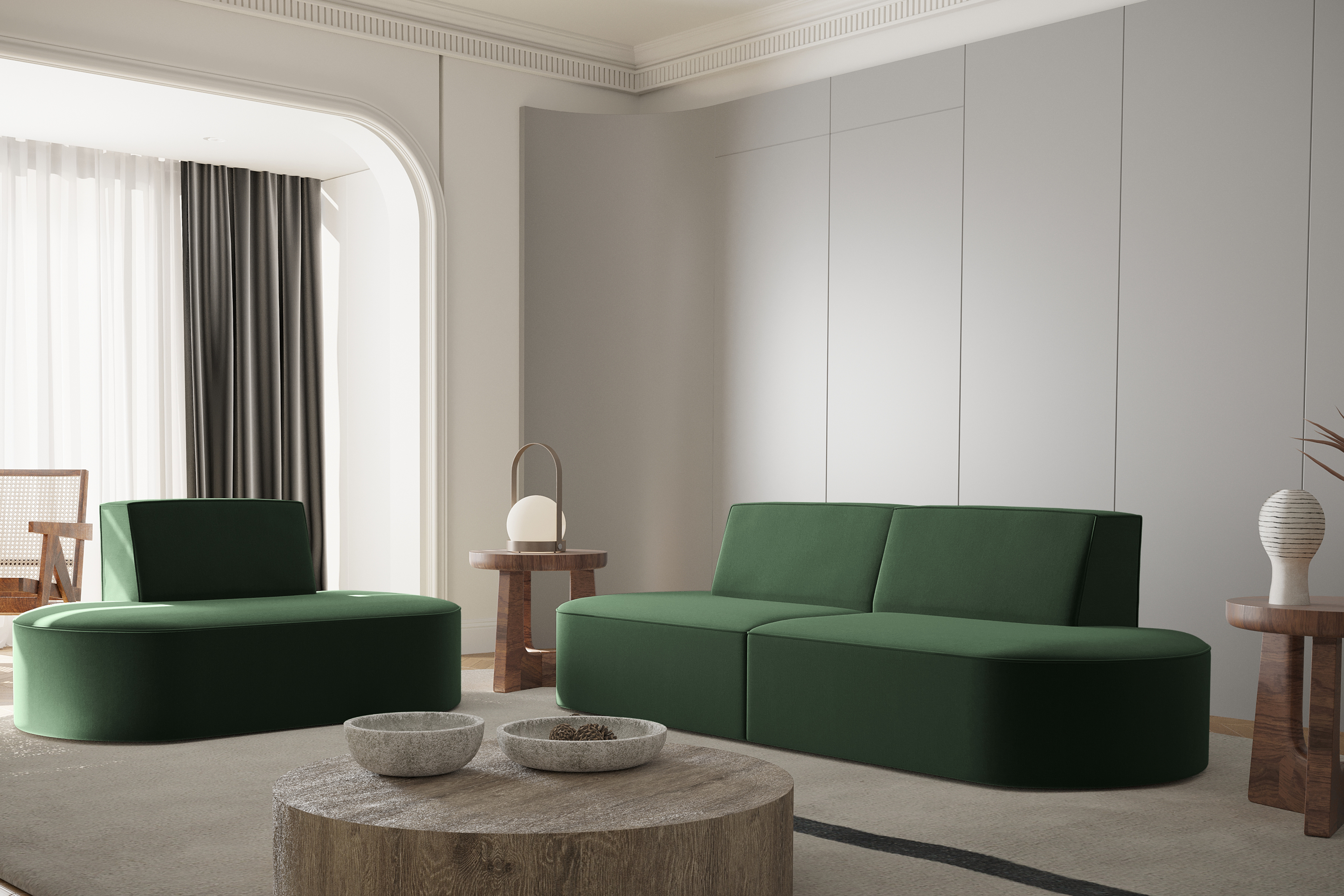 Sessel Dalia 1-Sitzer Green Dekor