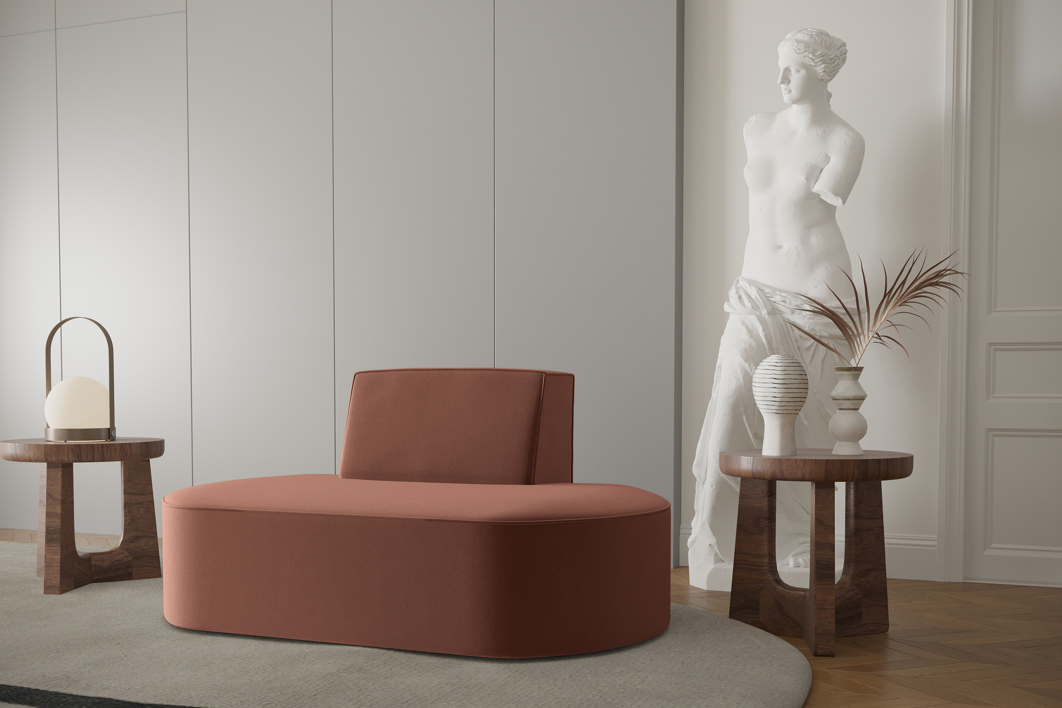 Sofa 1-Sitzer Dalia Rot