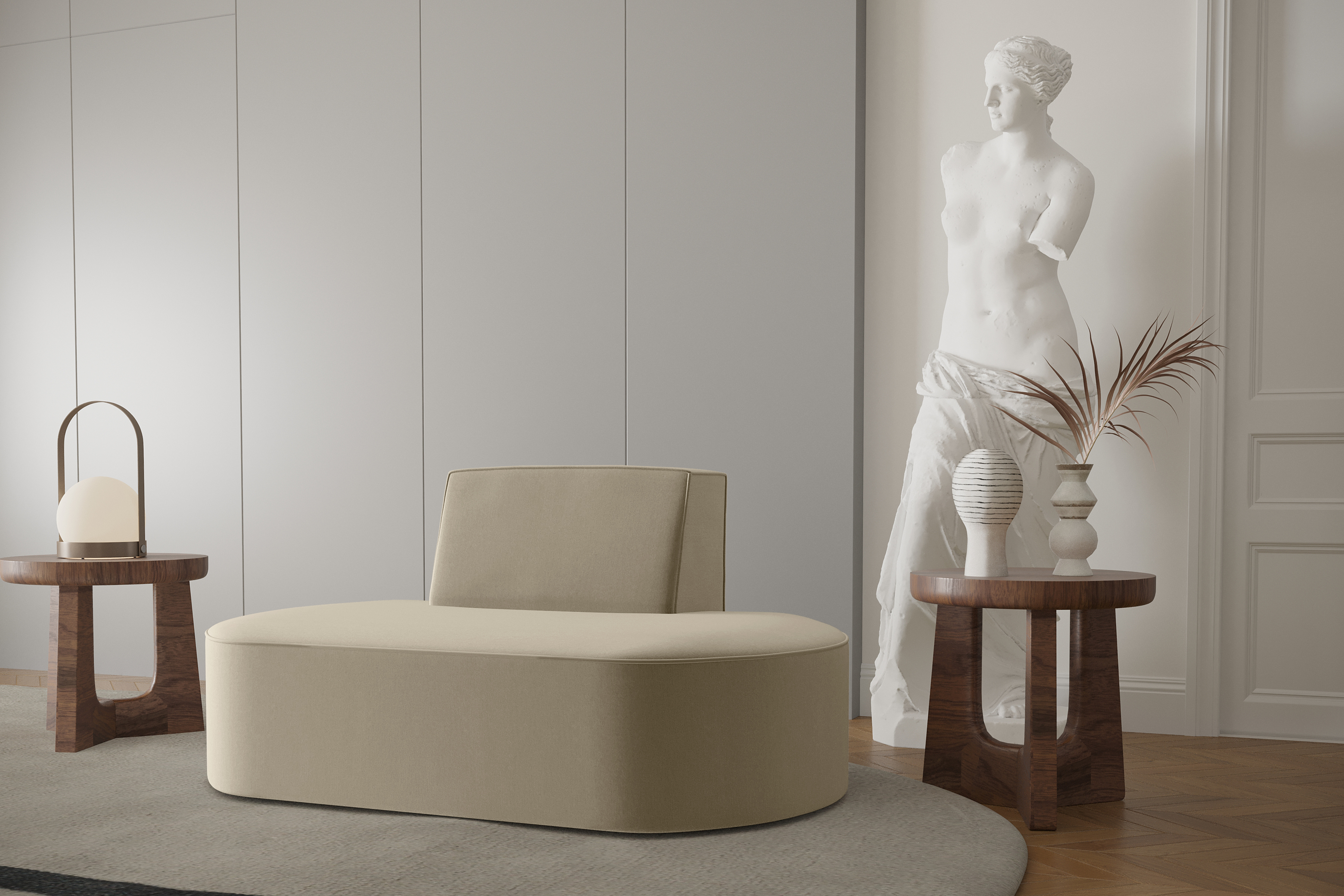 Sofa 1-Sitzer Dalia Beige