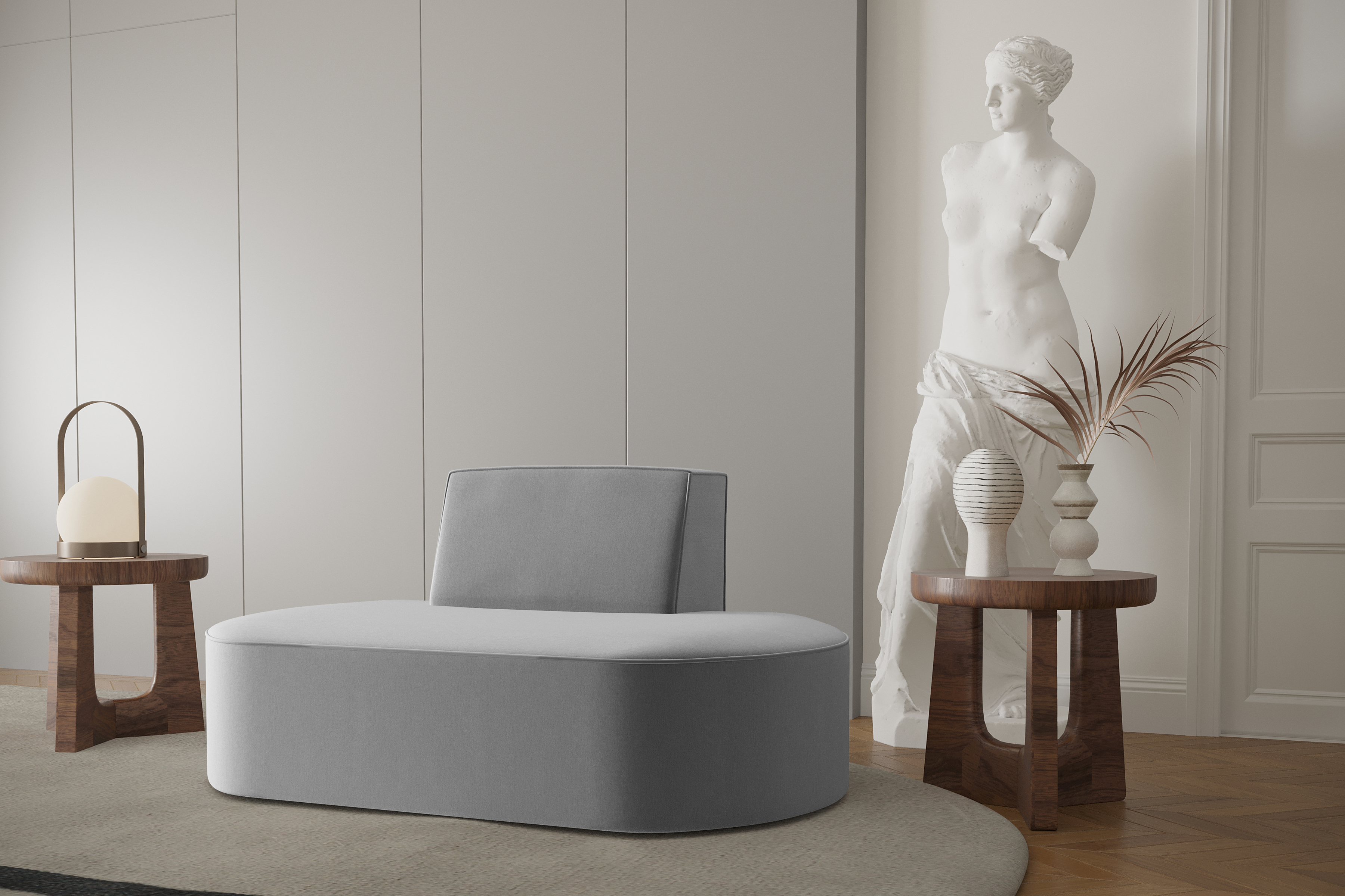 Sofa 1-Sitzer Dalia Grau