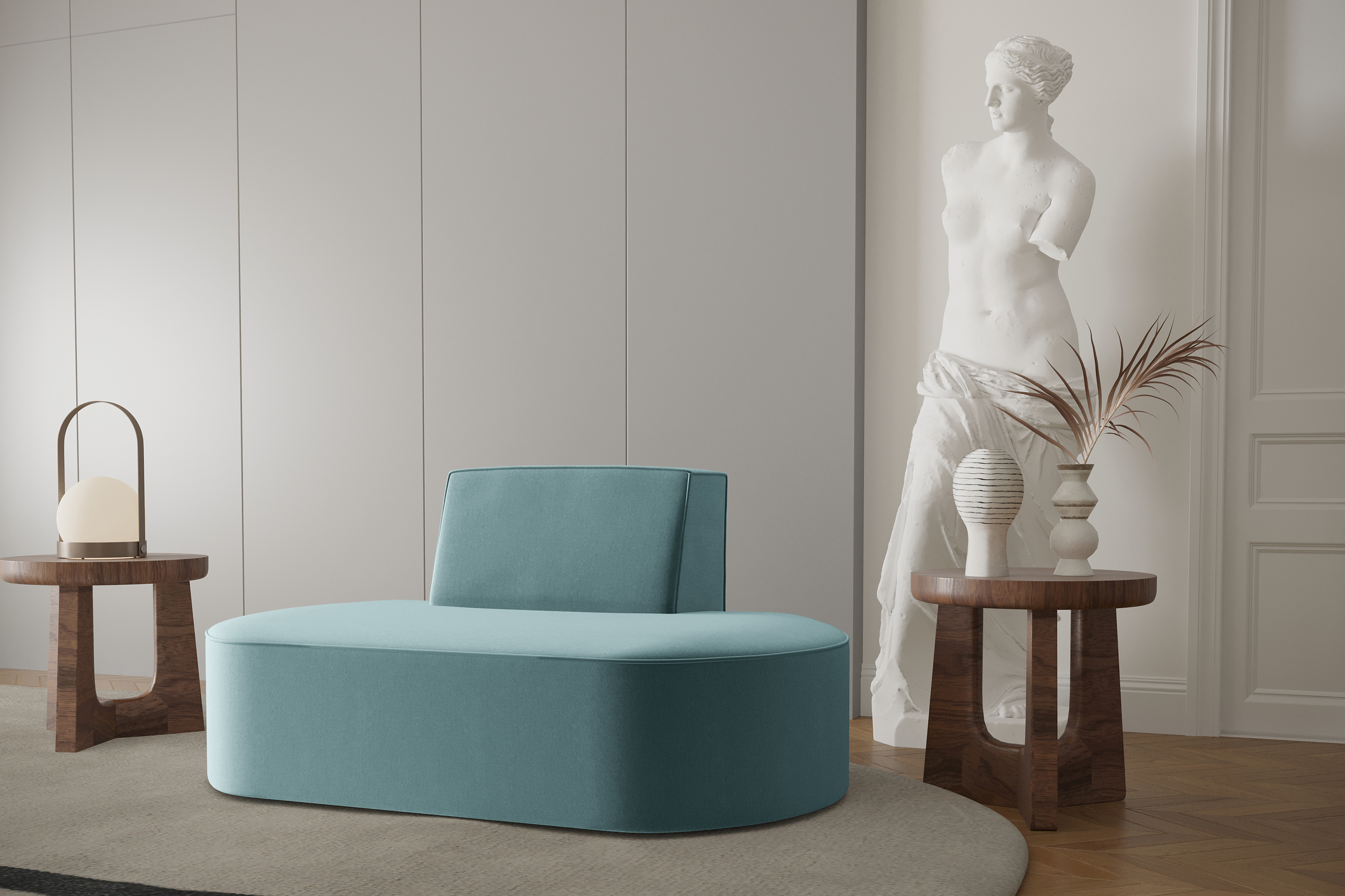 Sofa 1-Sitzer Dalia Blau