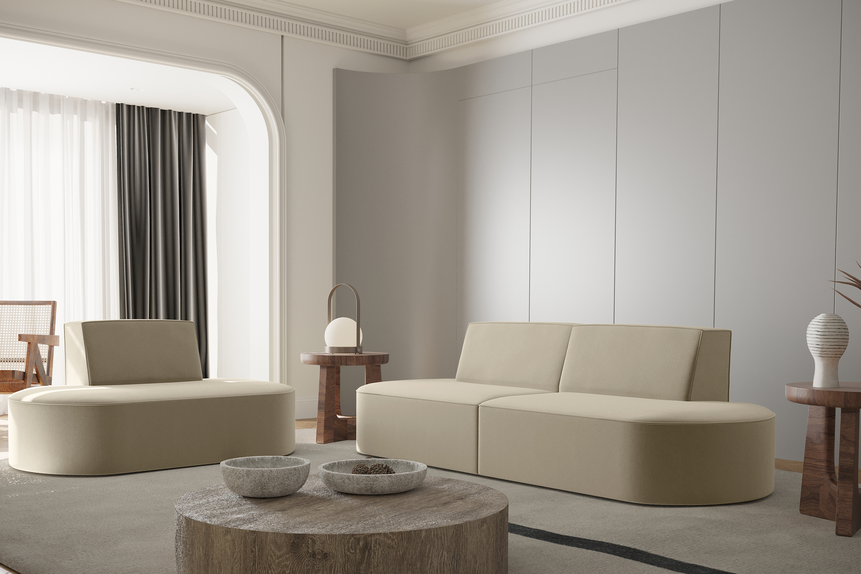 Sessel Dalia 1-Sitzer beige
