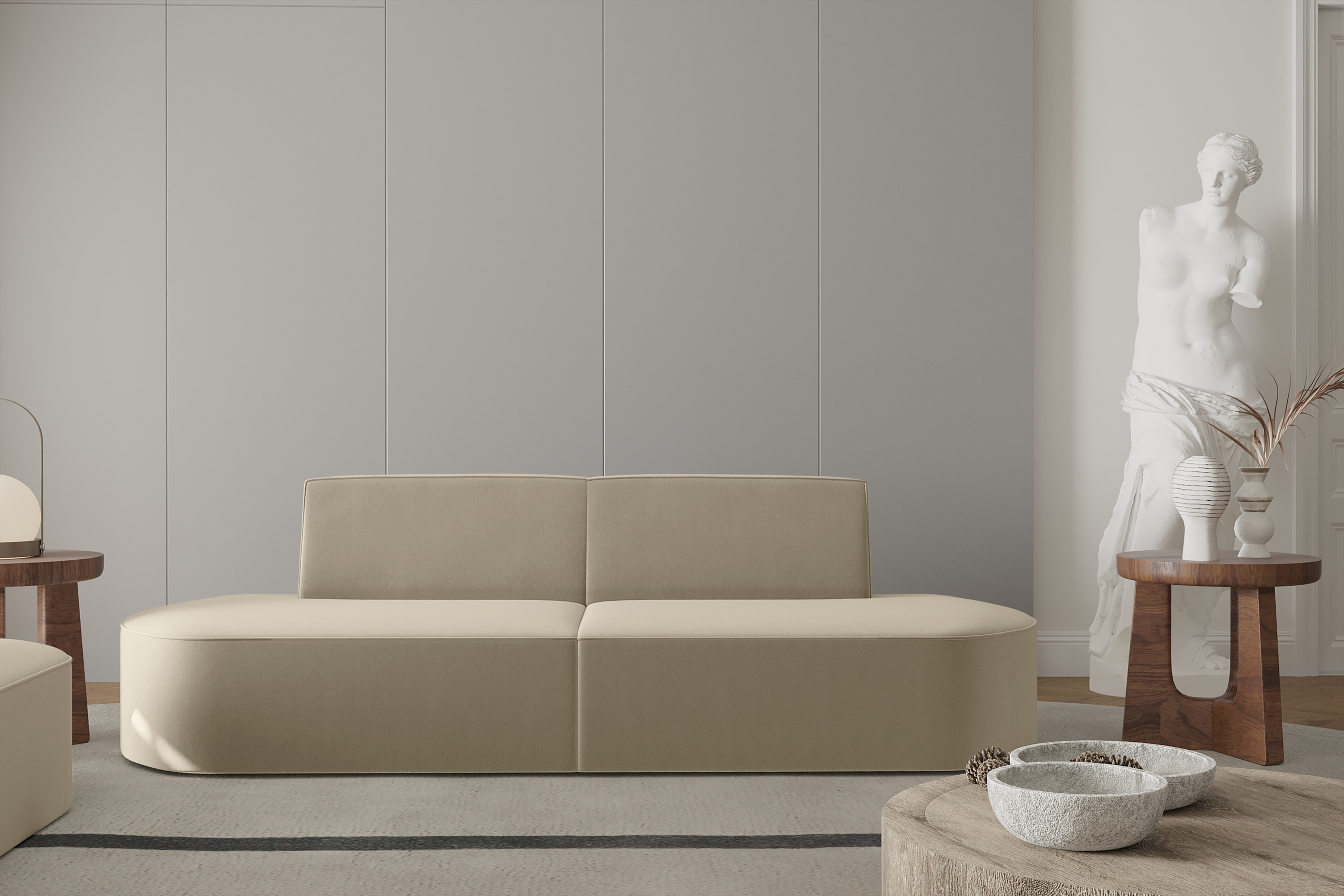 Sofa 2-Sitzer Dalia Beige
