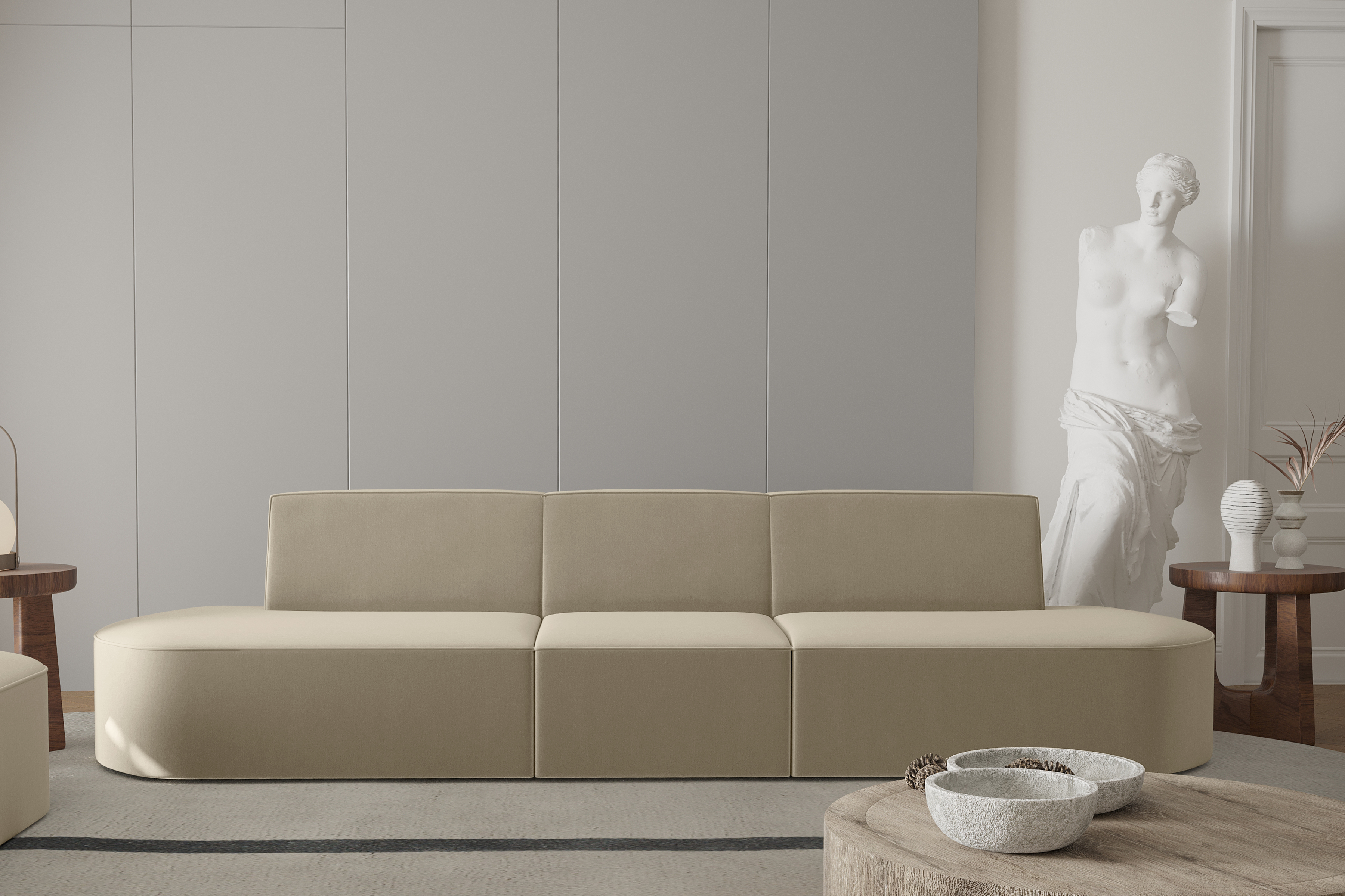 Sofa 3-Sitzer Dalia Beige