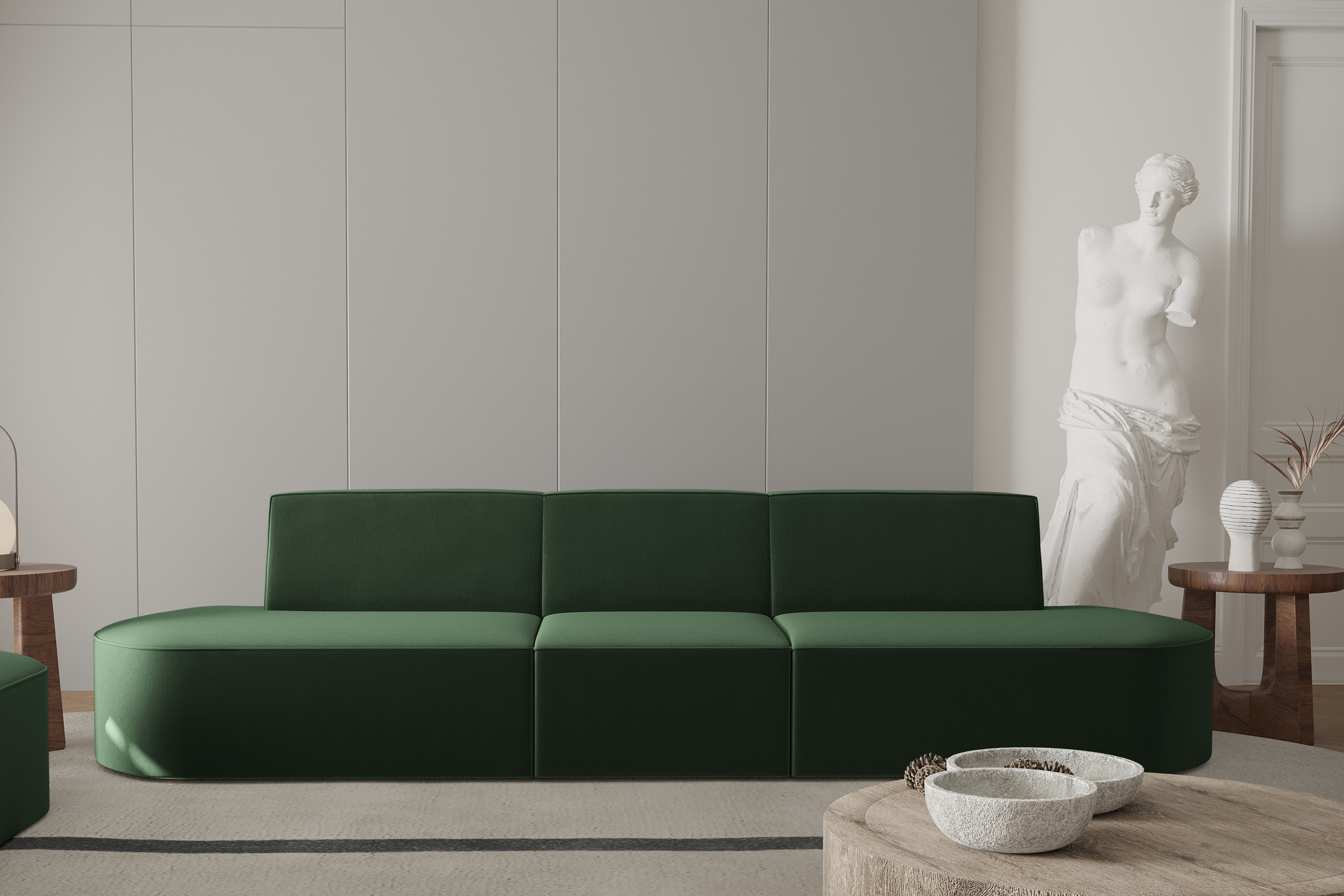 Sofa DALIA 3-Sitzer Velvet Opera Grün