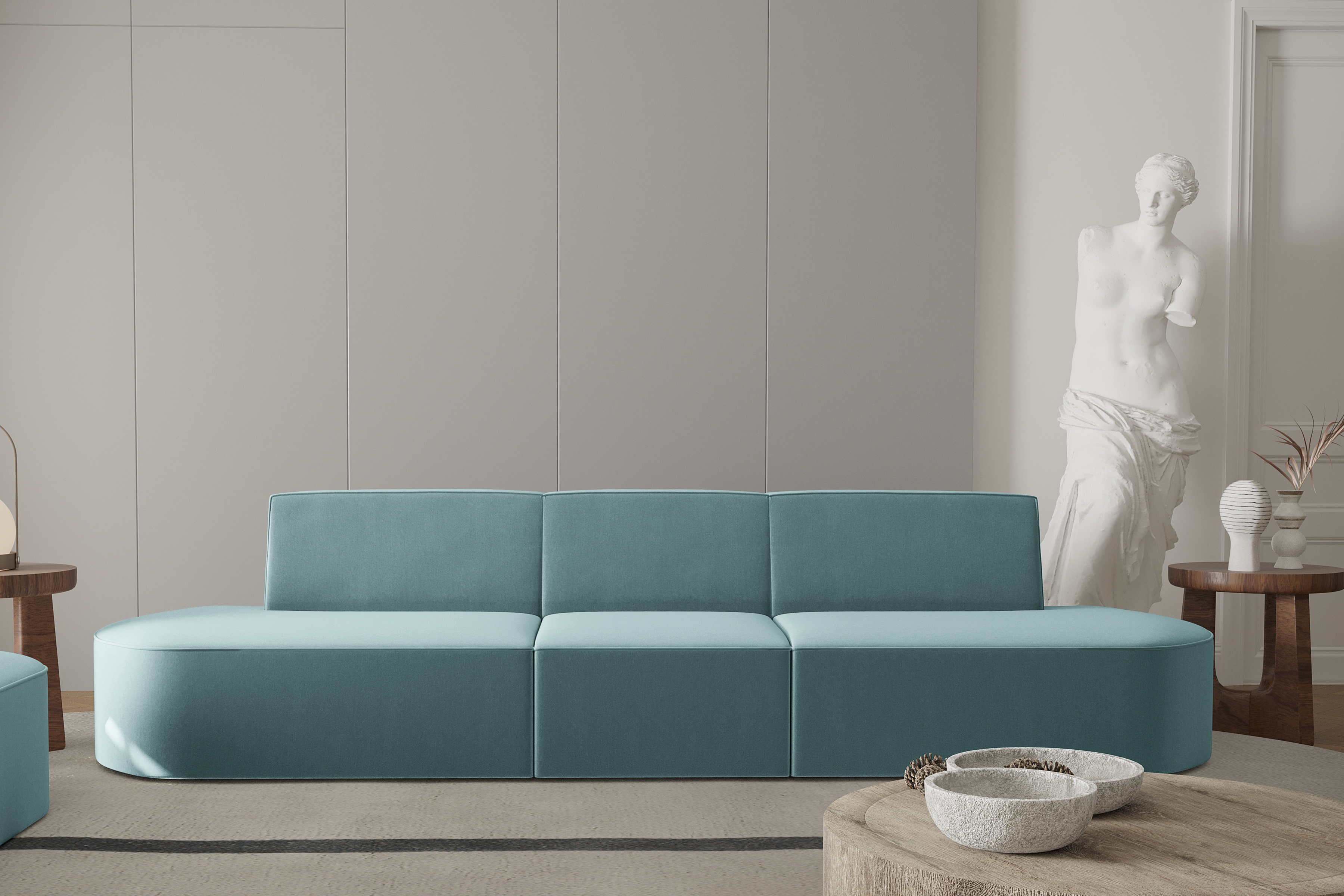 Sofa 3-Sitzer Dalia Blau