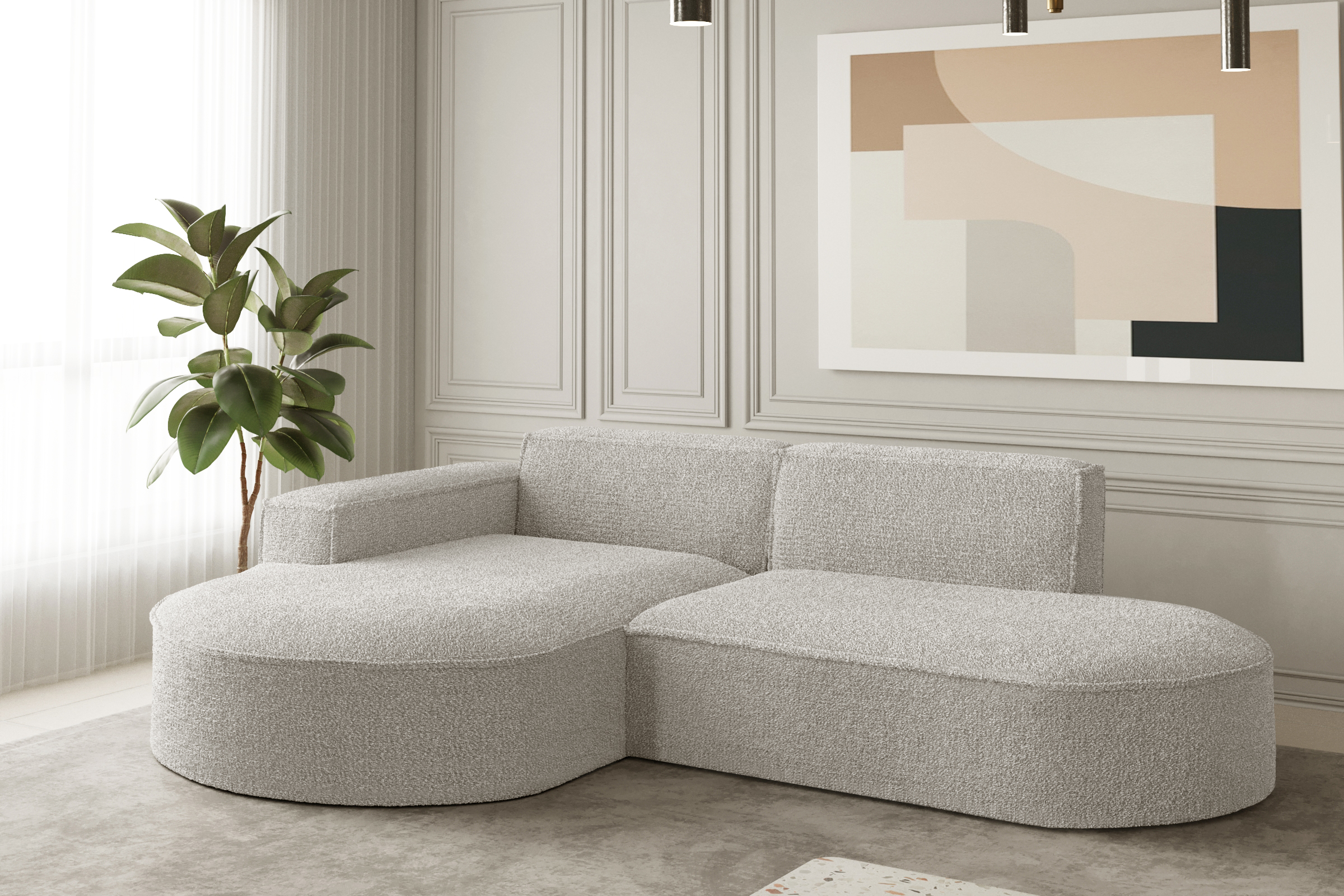 Ecksofa PARMA STUDIO PEARL