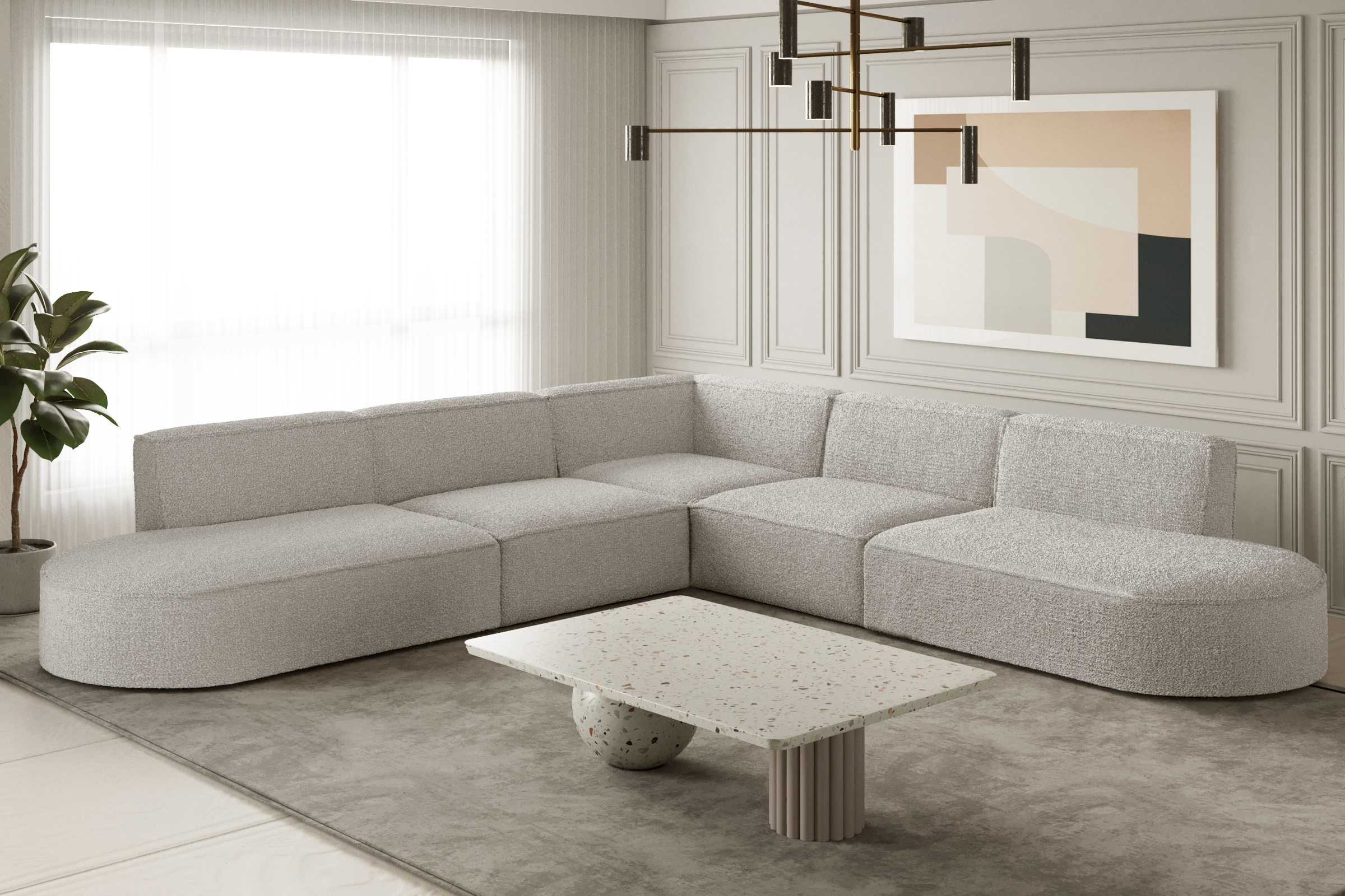 Ecksofa PARMA CORNER PEARL