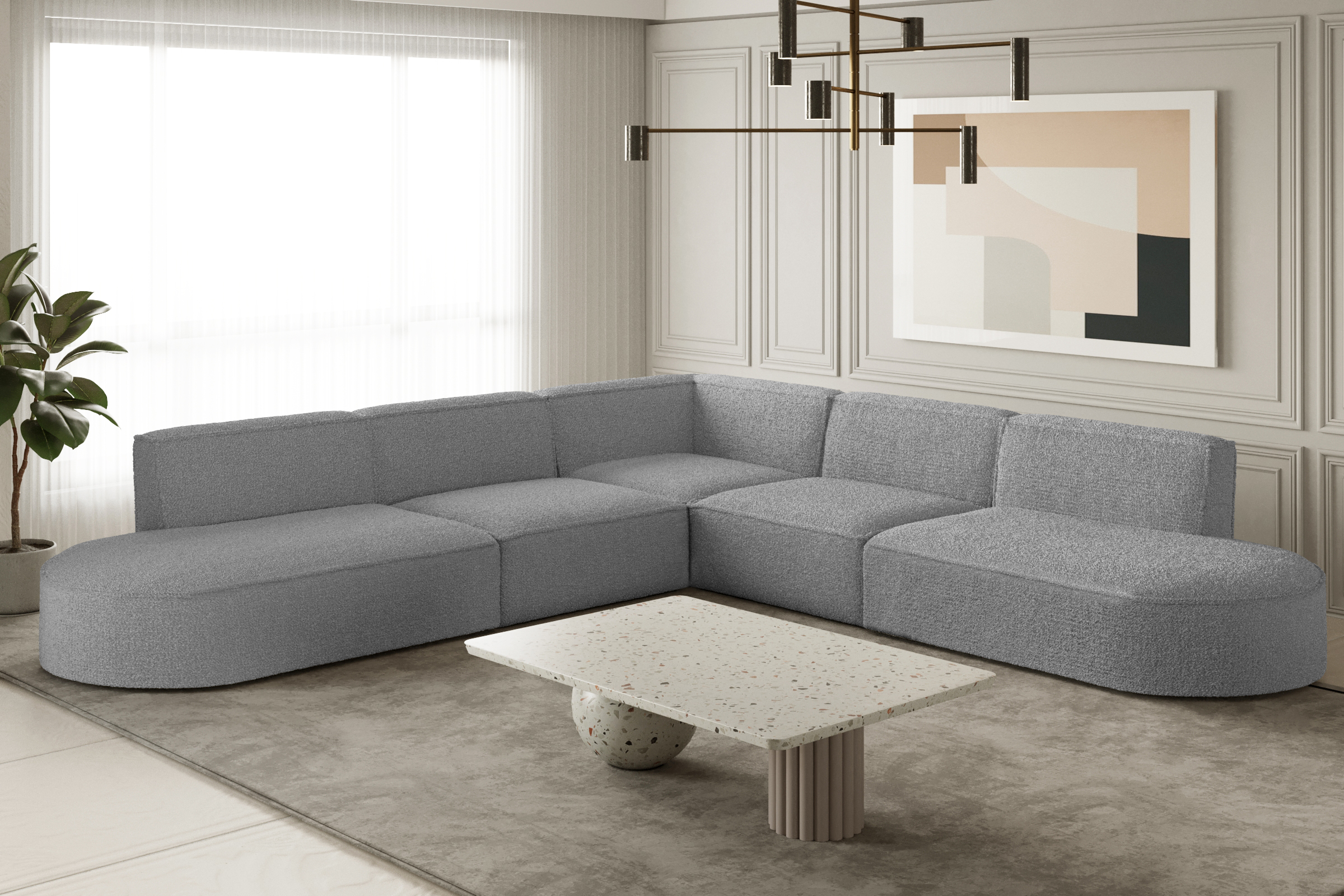 Ecksofa PARMA CORNER TAUPE