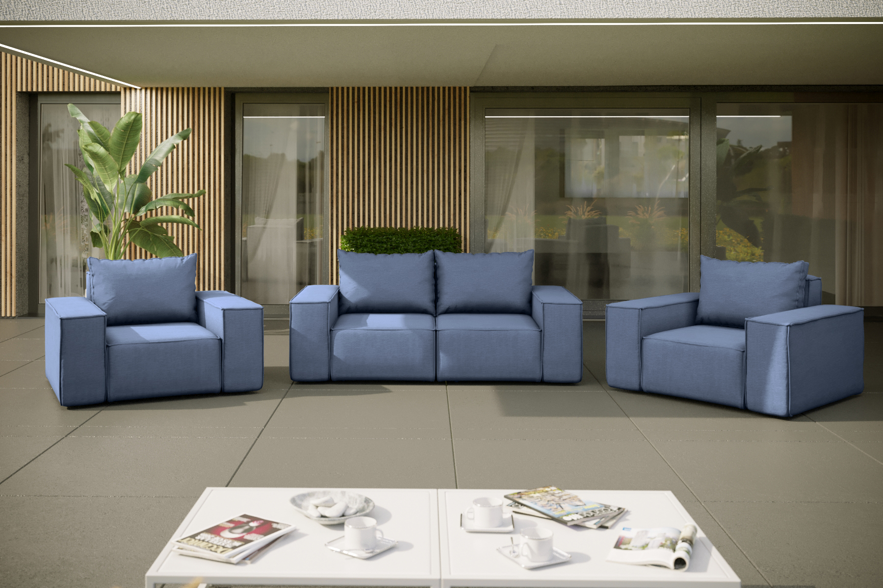 blau set 2+1+1 garten
