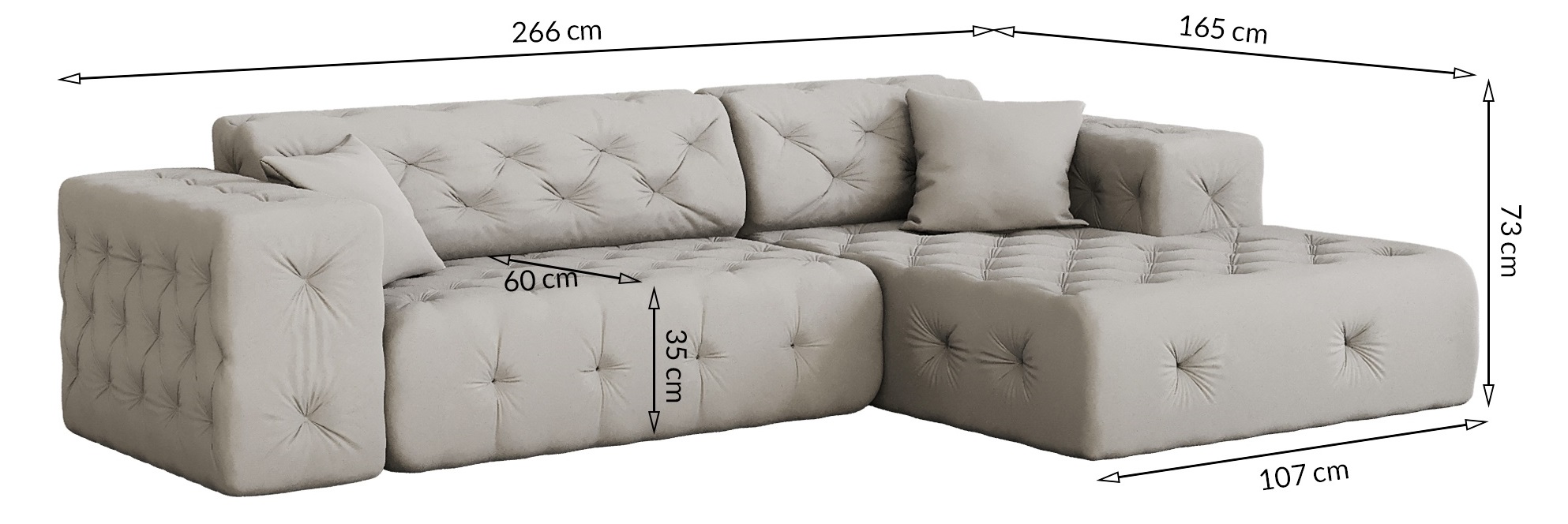 Ecksofa L Modest Maße