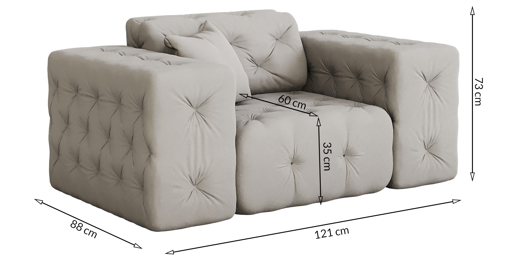 Sessel Modest Maße