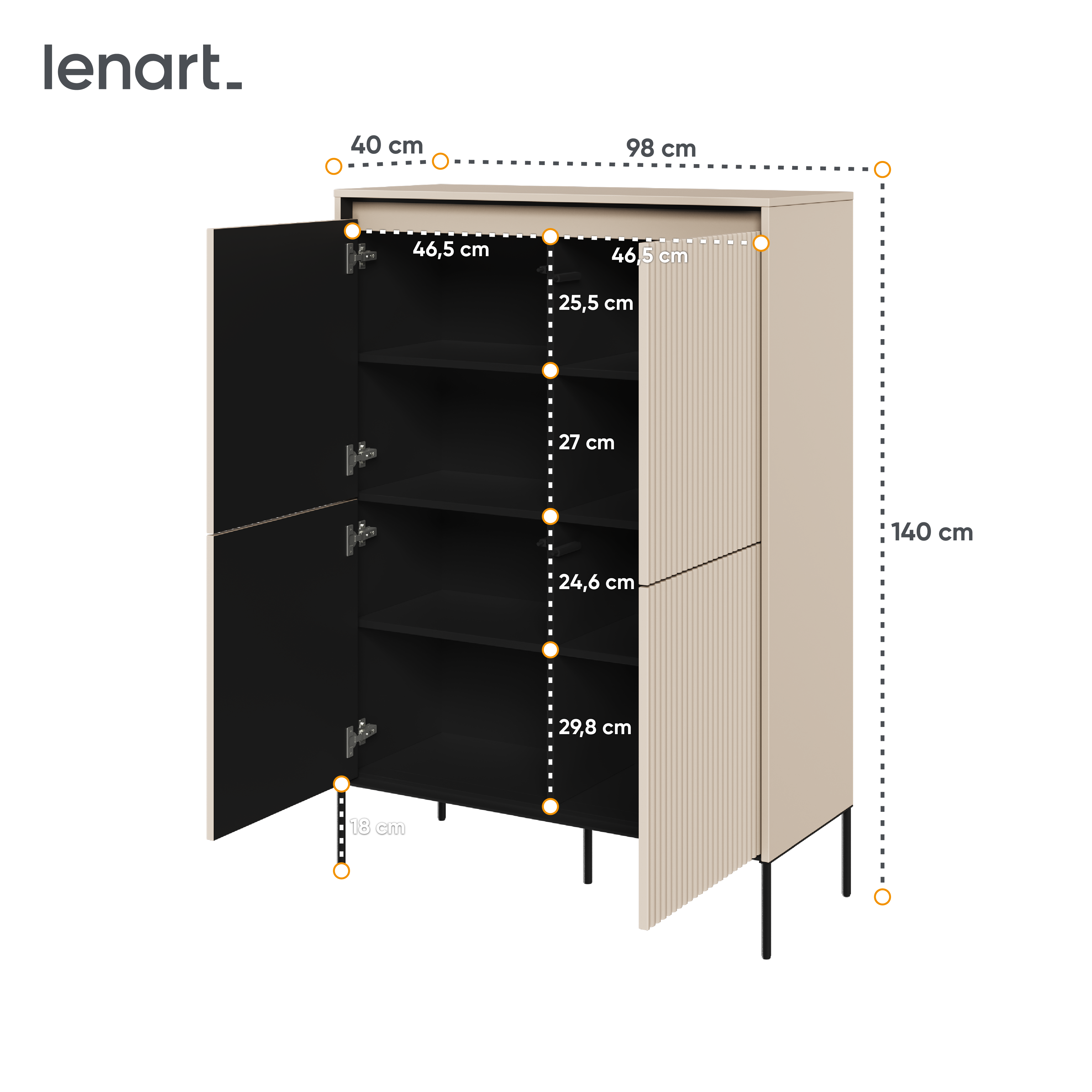 Trend Kommode 3 Sandbeige Abmessungen