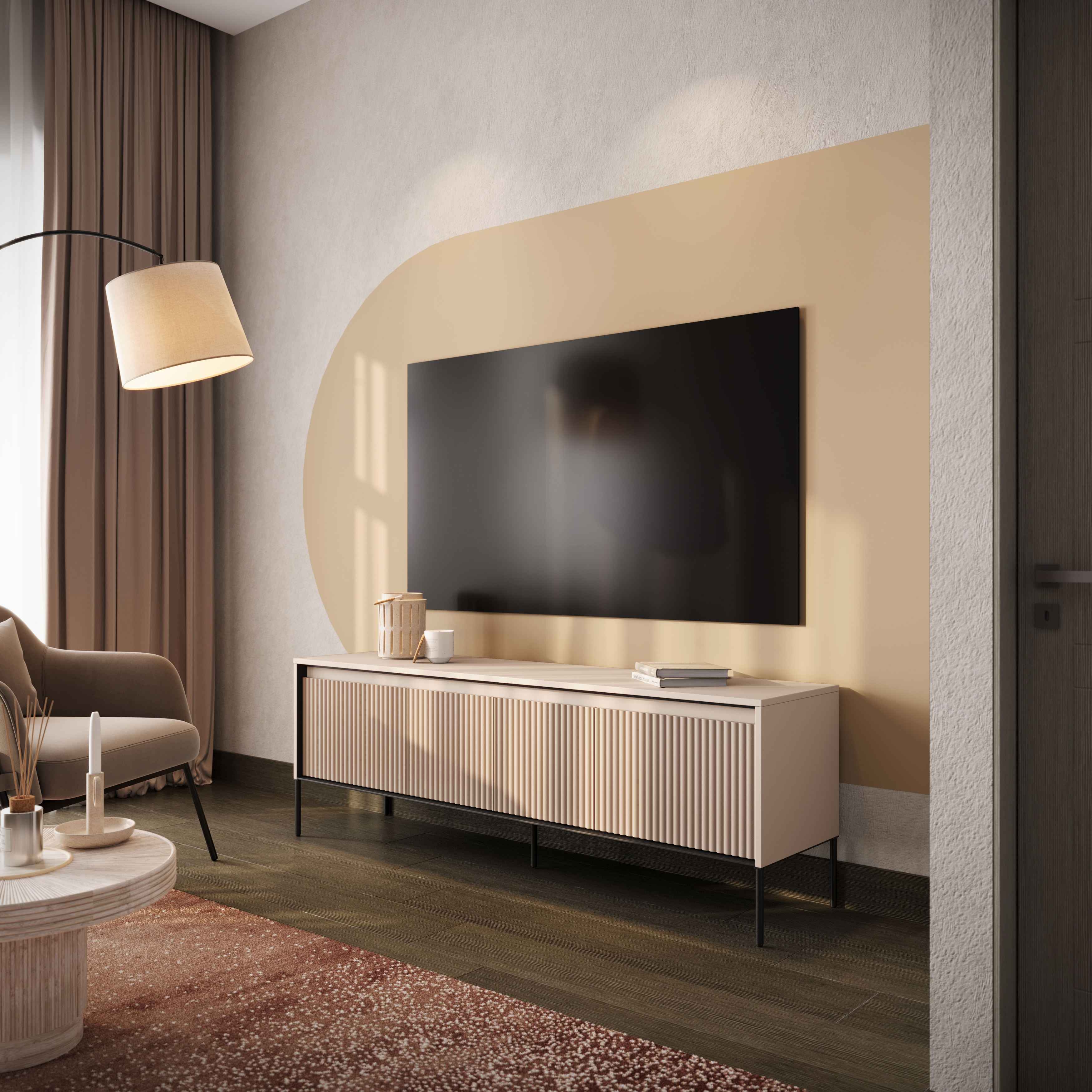 TREND TV-Schrank 5 Sandbeige Dekor