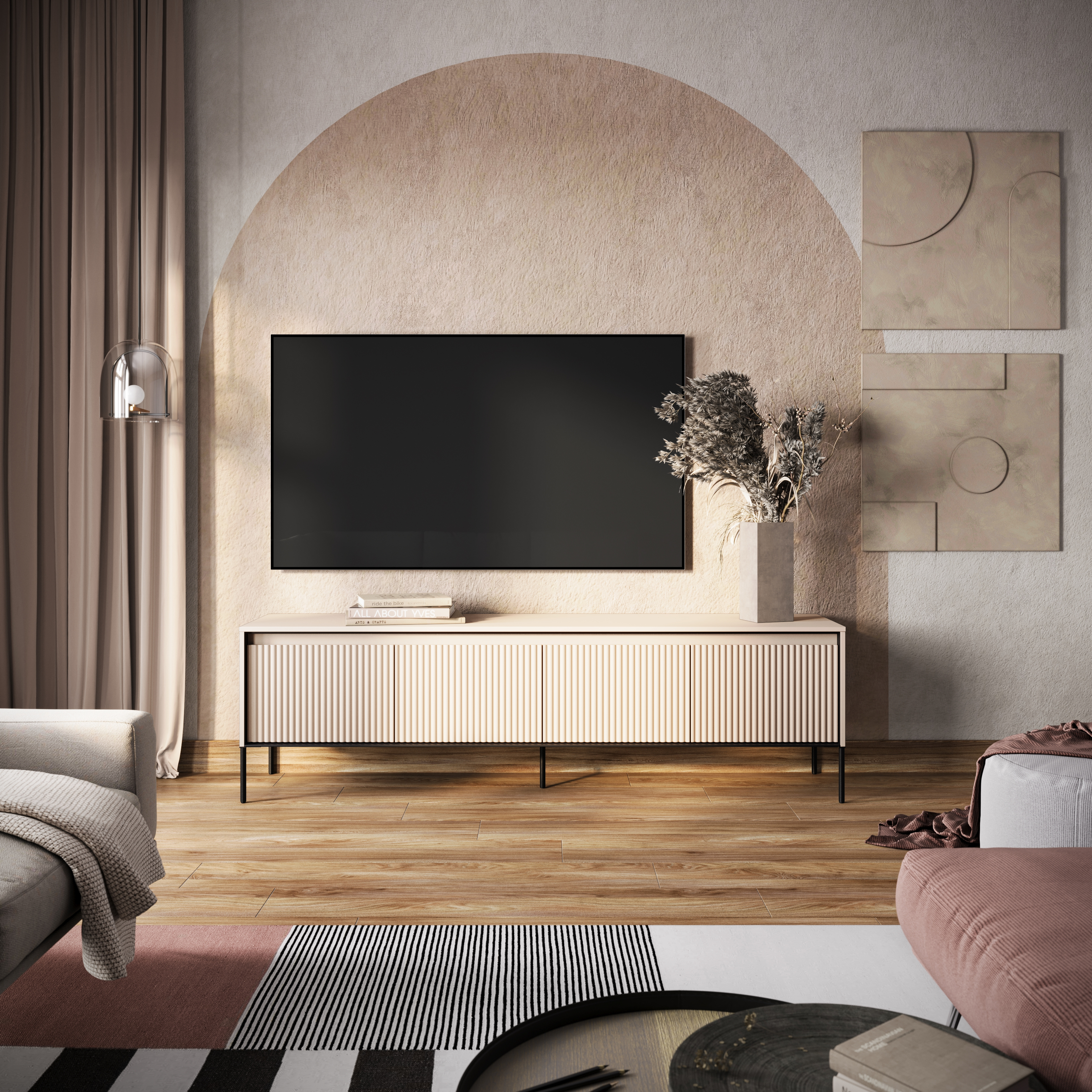 TREND 6 TV-Schrank Sandbeige Dekor