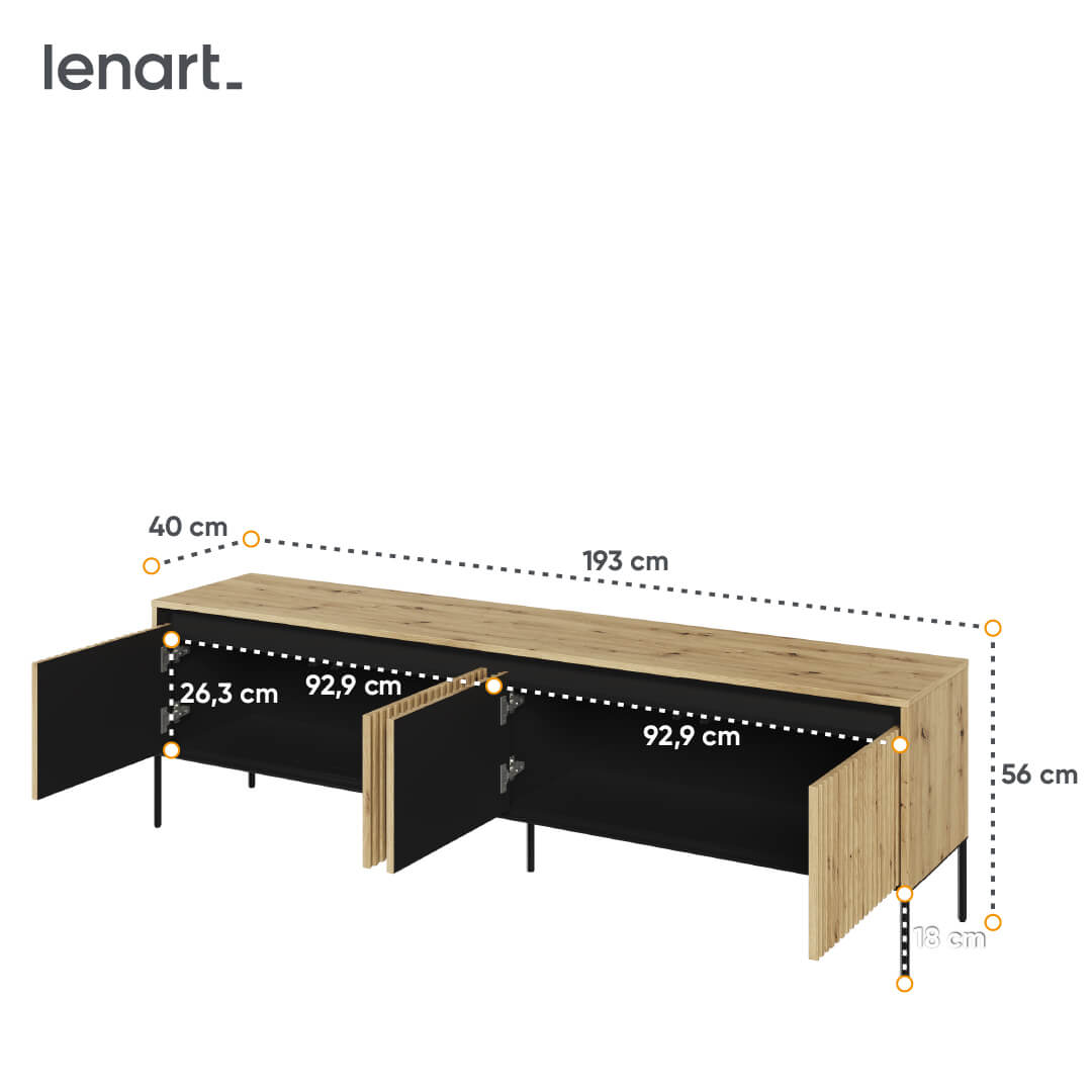 Trend 6 TV-Schrank Eiche Artisan Abmessungen