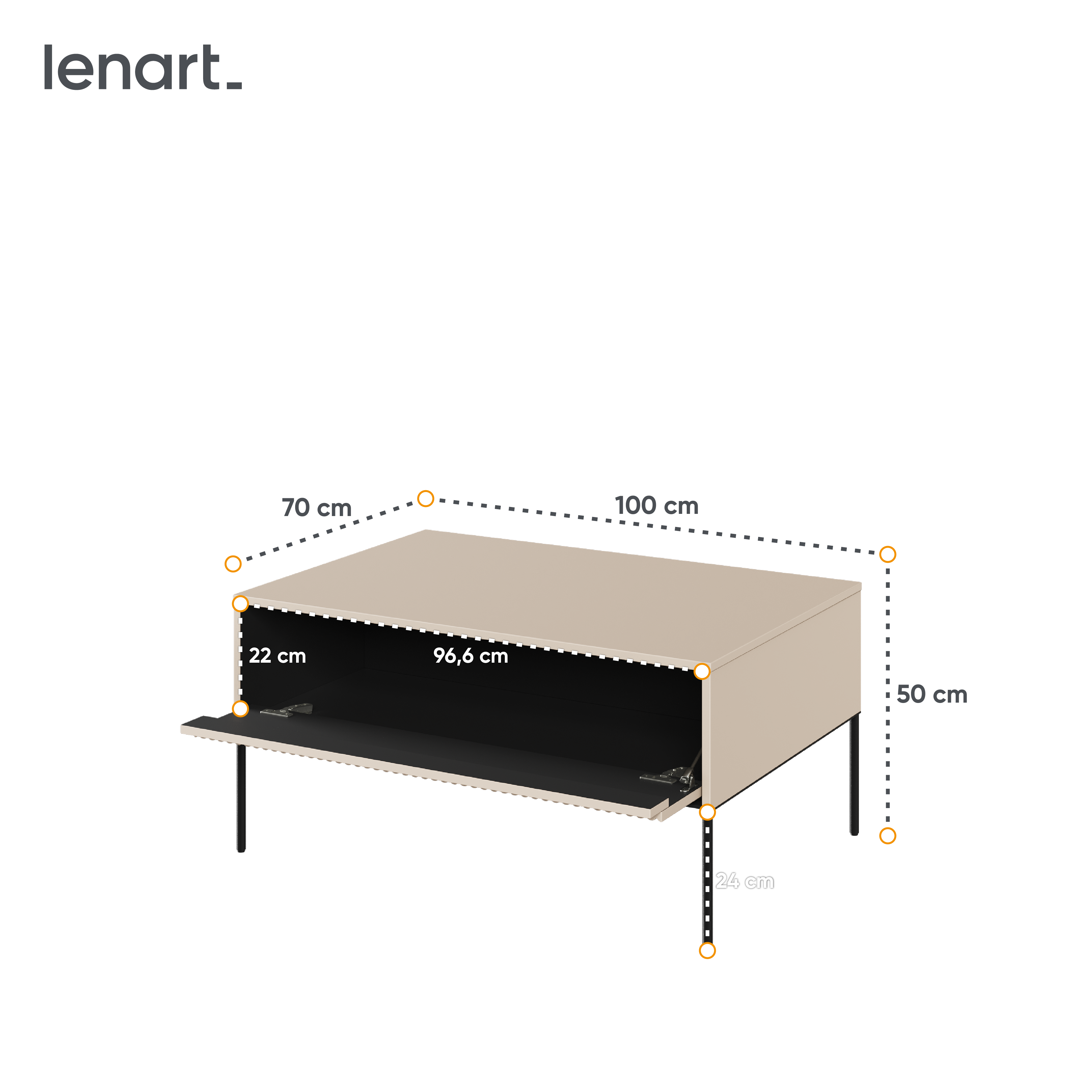 Trend 9 Couchtisch Sandbeige Abmessungen