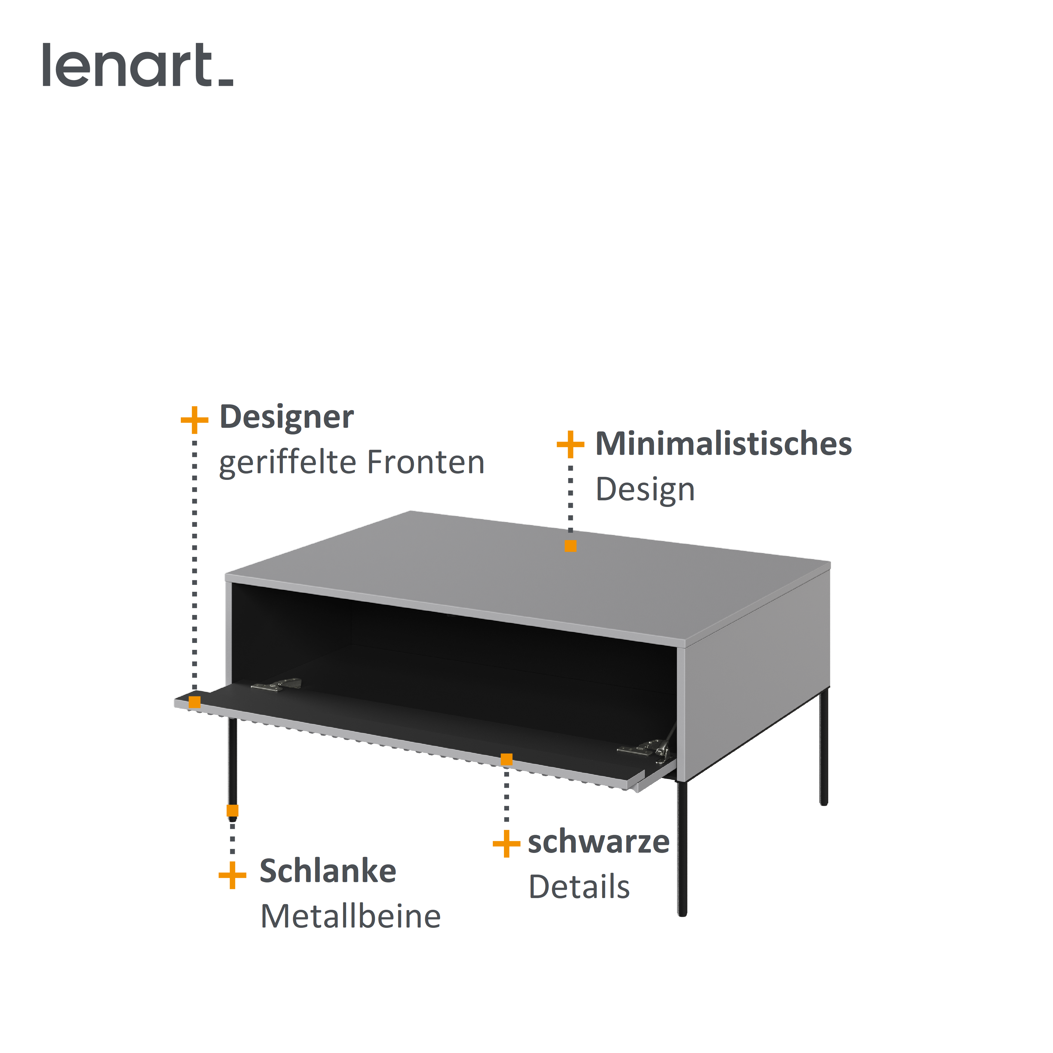 Trend 9 Couchtisch Grau Spezifikation